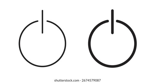 Icono de poder Vector, signo y símbolo para el diseño, Sitio web o Elementos de App.