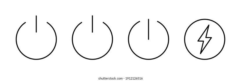 Power icon vector. Power Switch Icon. Electric power