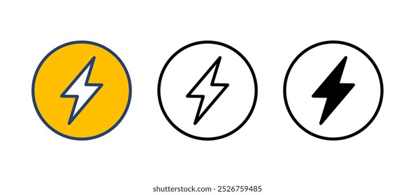 Vetor do ícone de energia. Ícone do botão liga/desliga. Energia elétrica