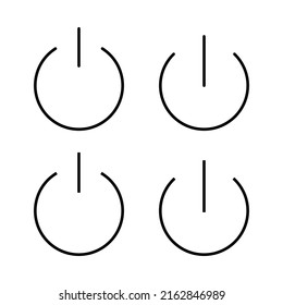 Vector de icono de energía. Símbolo y signo del interruptor de encendido. Energía eléctrica