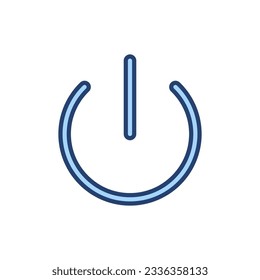 Vector de icono de energía. Símbolo y signo del interruptor de encendido. Energía eléctrica