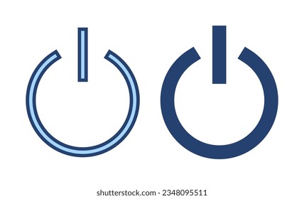 Power-Icon-Vektorgrafik. Stromschalter-Zeichen und -Symbol. Elektrizität