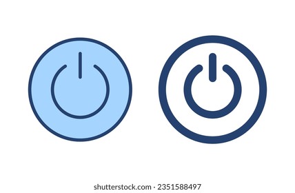 Vector de icono de energía. Símbolo y signo del interruptor de encendido. Energía eléctrica