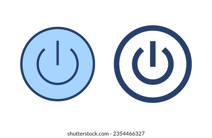 Vector de icono de energía. Símbolo y signo del interruptor de encendido. Energía eléctrica