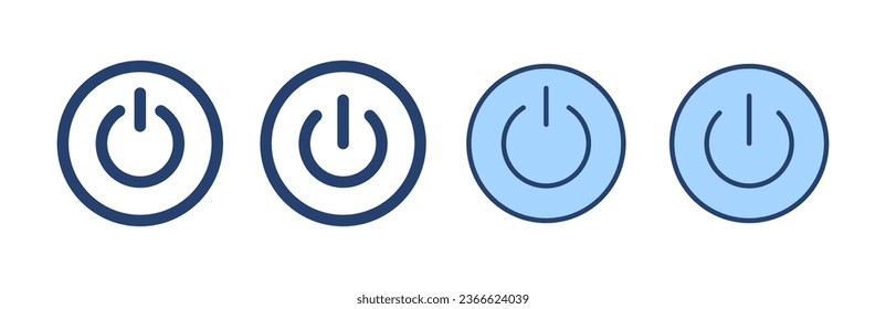 Power-Icon-Vektorgrafik. Stromschalter-Zeichen und -Symbol. Elektrizität