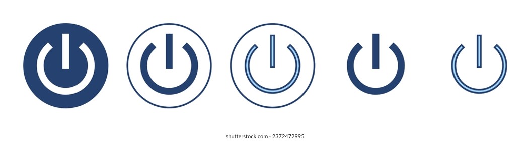 Power icon vector. Power Switch sign and symbol. Electric power