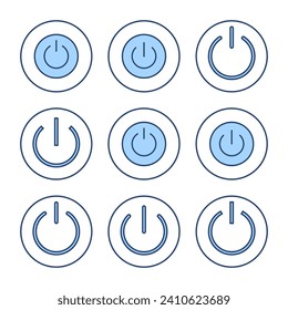 Power icon vector. Power Switch sign and symbol. Electric power