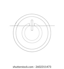 Power icon vector. Power Switch sign and symbol. Electric power continuous line drawing