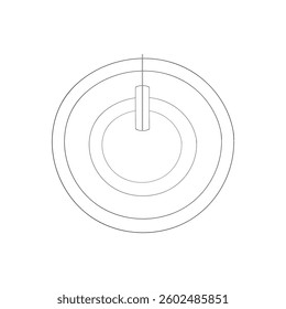 Power icon vector. Power Switch sign and symbol. Electric power continuous line drawing