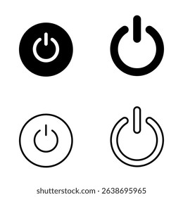 Power icon vector. Power Switch sign and symbol. Electric power