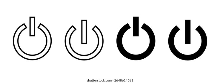Power icon vector. Power Switch sign and symbol. Electric power
