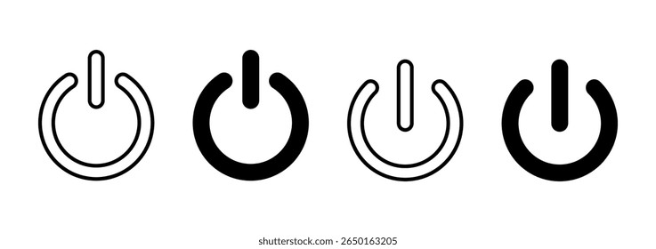 Power icon vector. Power Switch sign and symbol. Electric power