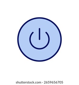 Vetor do ícone de energia. Sinal e símbolo da chave liga/desliga. Energia elétrica