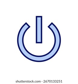 Icono de poder Vector. Señal y símbolo del interruptor de encendido. Energía eléctrica
