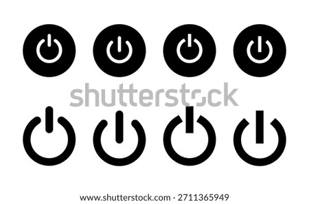 Power icon vector. Power Switch sign and symbol. Electric power
