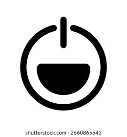 Ilustración de diseño de símbolo de Vector de icono de poder
