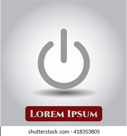 símbolo de vector de potencia eps plana jpg sitio web de concepto de aplicación