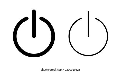 Power-Icon-Vektorgrafik für Web- und Mobile-App. Stromschalter-Zeichen und -Symbol. Elektrizität