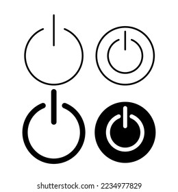 Power icon vector for web and mobile app. Power Switch sign and symbol. Electric power