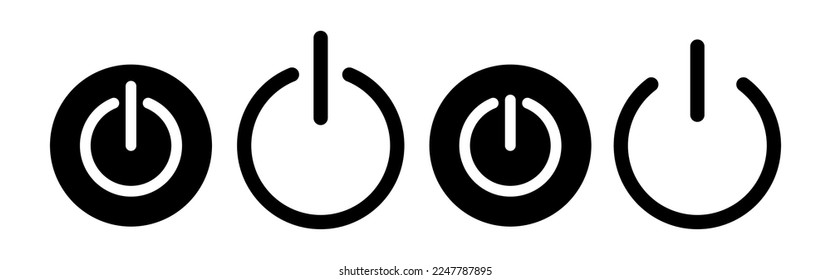 Power icon vector for web and mobile app. Power Switch sign and symbol. Electric power