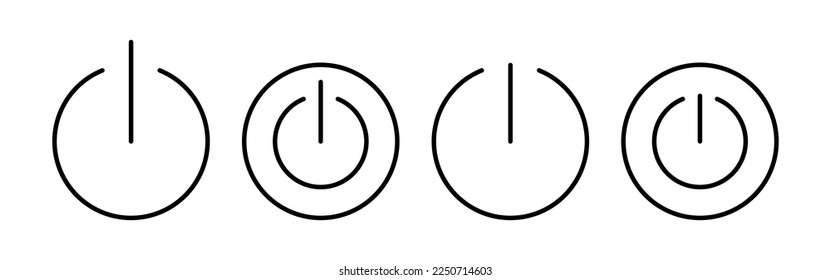 Power icon vector for web and mobile app. Power Switch sign and symbol. Electric power