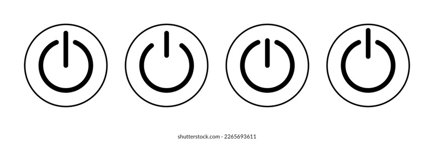 Power icon vector for web and mobile app. Power Switch sign and symbol. Electric power