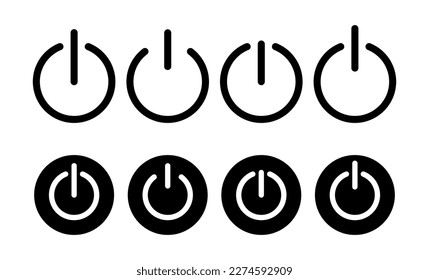 Power icon vector for web and mobile app. Power Switch sign and symbol. Electric power