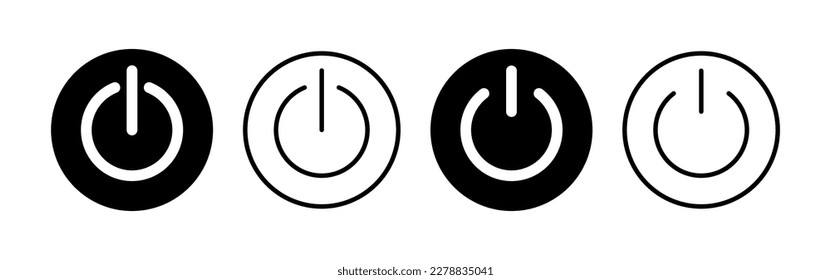 Power icon vector for web and mobile app. Power Switch sign and symbol. Electric power