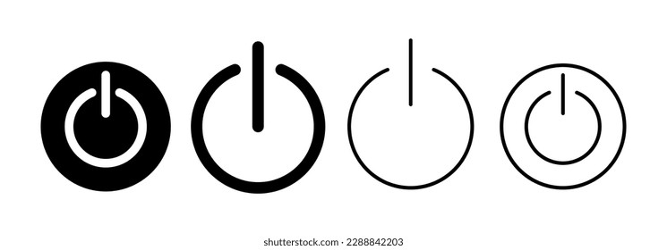 Power icon vector for web and mobile app. Power Switch sign and symbol. Electric power