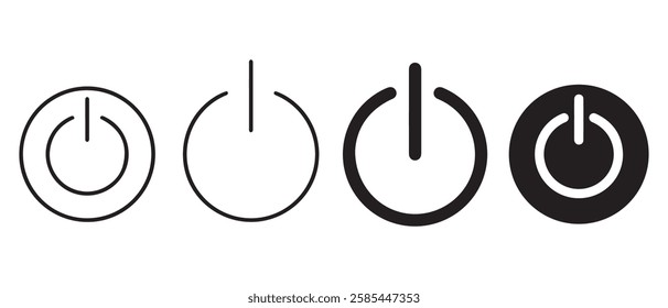 Power icon vector for web and mobile app. Power Switch sign and symbol. Electric power