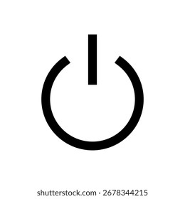 Vetor de ícone de energia para aplicativo móvel e Web. Sinal e símbolo da chave liga/desliga. Energia elétrica