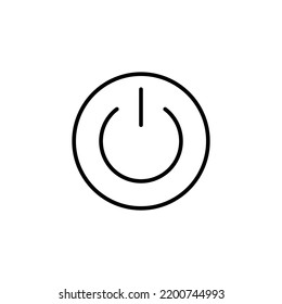 Power-Icon für Web- und Mobile-App. Stromschalter-Zeichen und -Symbol. Elektrizität