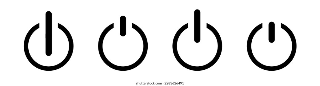 Power icon for web and mobile app. Power sign. Electric power. Vector illustration isolated on white background.