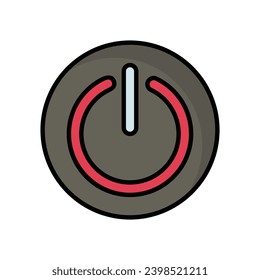 icono de potencia con ilustración de material vectorial de fondo blanco