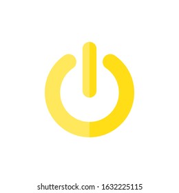 Power icon with yellow and white background