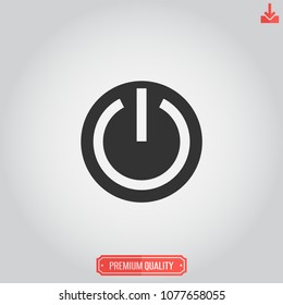 Power icon.Power on/off vector.Shutdown sign isolated on grey background.Simple turn on/turn off illustration for web and mobile platforms.