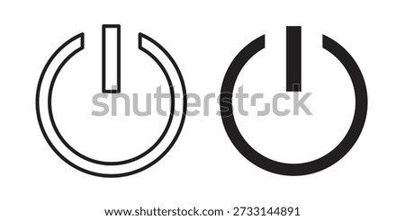Power icons designed in filled, outline, line and stroke style