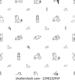 power icons pattern seamless white background. Included editable line sport expander, atom, control panel, lion, excavator, tractor, speaker icons. power icons for web and mobile.