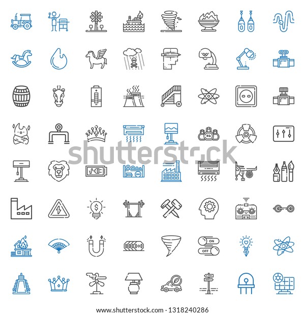power\
icons set. Collection of power with solar panel, diode, panels,\
electric car, lamp, wind turbine, crown, weight, atom, idea,\
switch, tornado. Editable and scalable power\
icons.