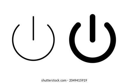 Power icons set. Power Switch sign and symbol. Electric power