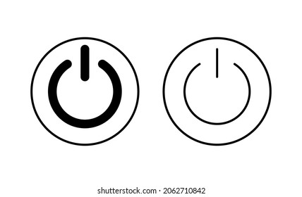 Power icons set. Power Switch sign and symbol. Electric power