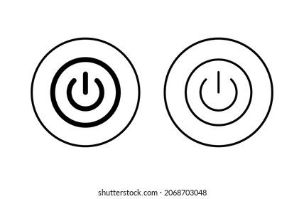 Power icons set. Power Switch sign and symbol. Electric power