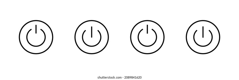 Power icons set. Power Switch sign and symbol. Electric power