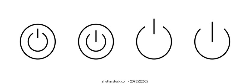 Power icons set. Power Switch sign and symbol. Electric power