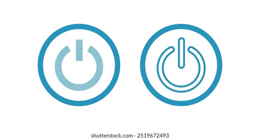 Power icons set. Power Switch sign and symbol. Electric power.