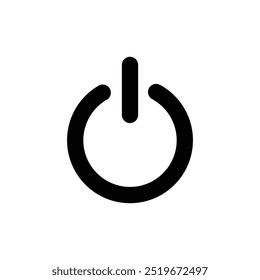 Conjunto de iconos de energía. Señal y símbolo del interruptor de encendido. Energía eléctrica.
