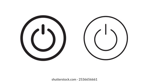 Power icons set. Power Switch sign and symbol. Electric power. On off power button icon. Switch on switch off icon, vector illustration.