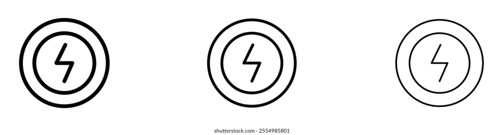 Power icons in tree different stroke sizes