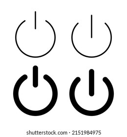 Power icons vector. Power Switch sign and symbol. Electric power