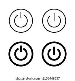 Power icons vector. Power Switch sign and symbol. Electric power